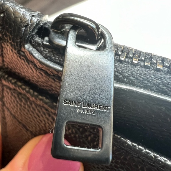 New Yves Saint Laurent black monogram clutch / crossbody - Picture 9 of 13